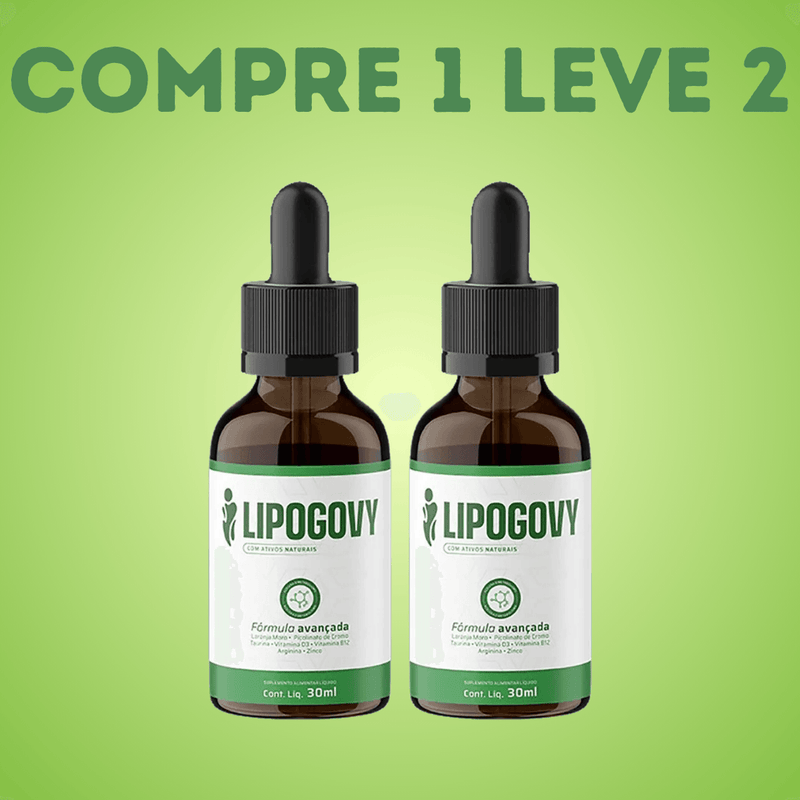 Lipogovy 30ml - Loja Oficial - Compre 1 Leve 2 + Frete Grátis!