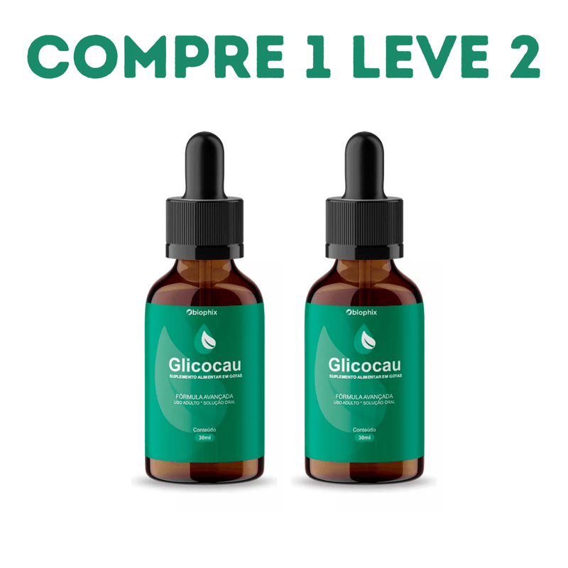 Glicocau 30ml – Seu Aliado Natural No Controle Da Glicose - Compre 1 Leve 2 + Frete Grátis