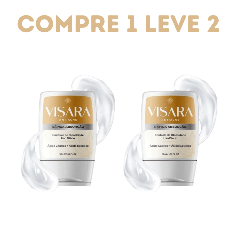 Visara Gel 50ml -  Antiacne e Oleosidade - Compre 1 Leve 2 + Frete Grátis