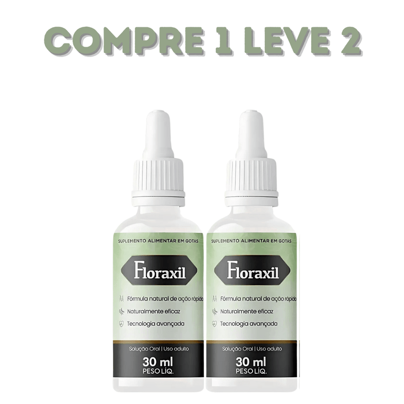 Floraxil 30ml - Equilíbrio e Saúde Intestinal - Compre 1 Leve 2 + Frete Grátis