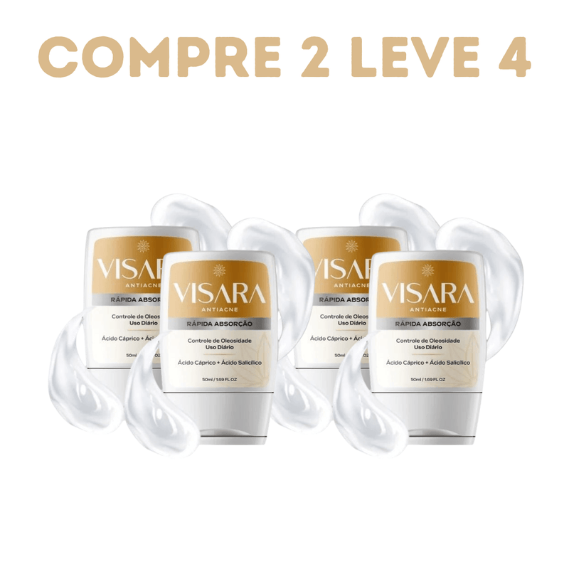 Visara Gel 50ml -  Antiacne e Oleosidade - Compre 1 Leve 2 + Frete Grátis