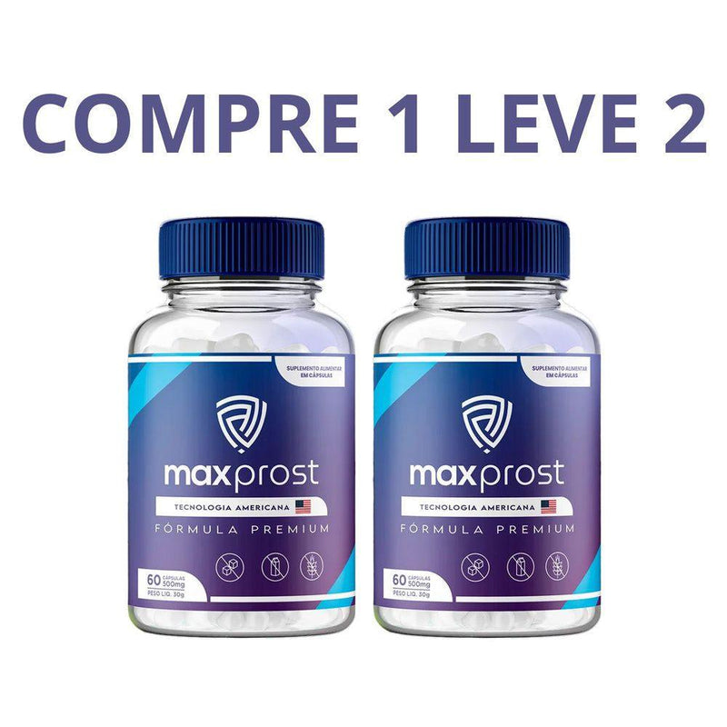 MaxProst 60 Cáps - Saúde da Próstata - Compre 1 Leve 2 + Frete Grátis