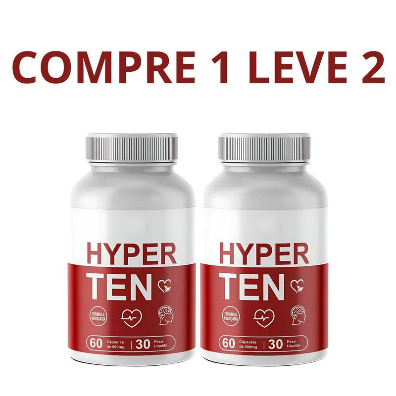 Hyperten 60 Cáps - Saúde Cardiovascular em dia - Compre 1 Leve 2 + Frete Grátis