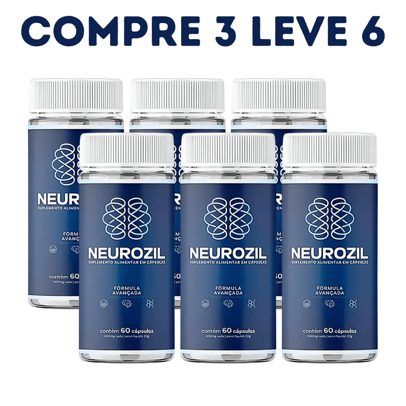 Neurozil 60 cáps - Loja Oficial - Compre 1 Leve 2 + Frete Grátis