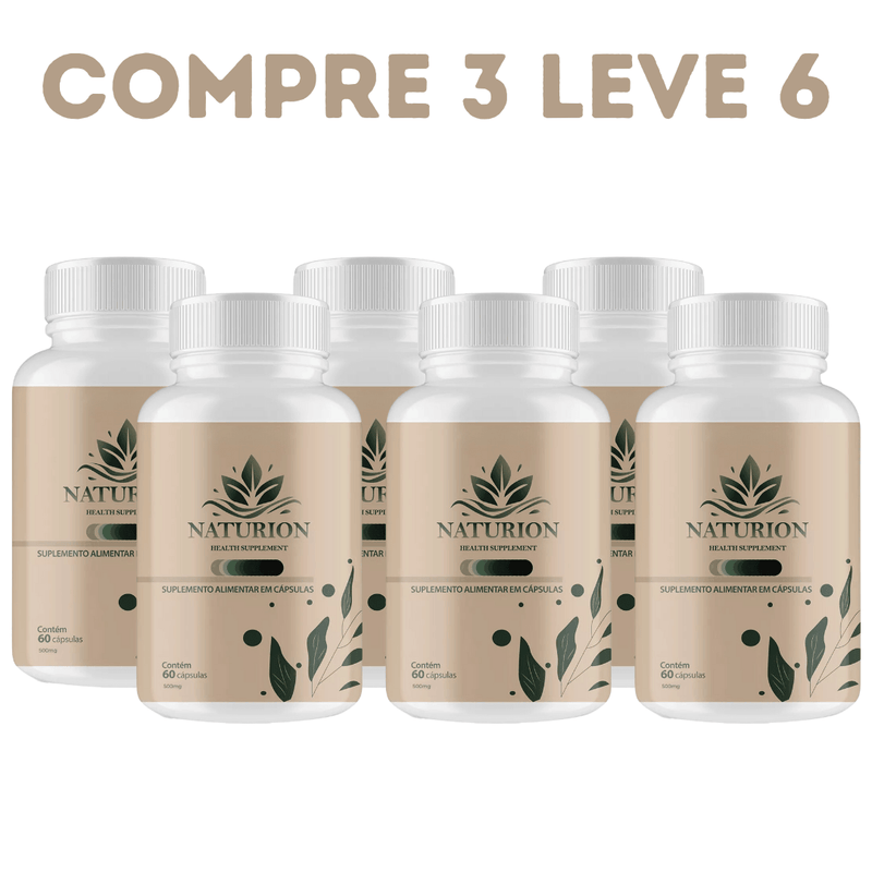 Naturion 60 Cáps - Compre 1 Leve 2 + Frete Grátis