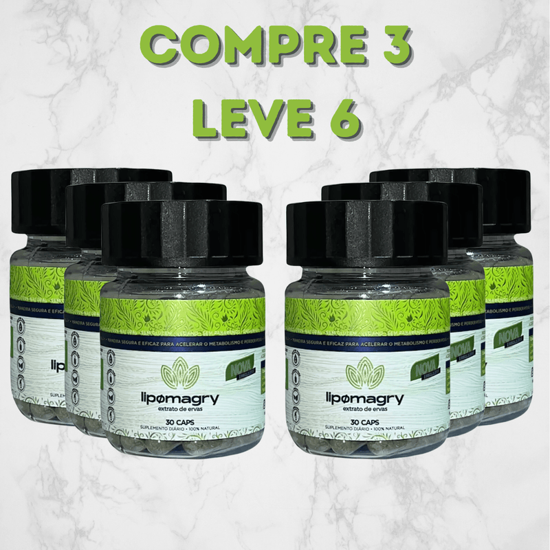 Lipomagry 30 Caps - Loja Oficial - Compre 1 Leve 2 + Frete Grátis