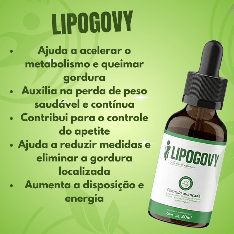 Lipogovy 30ml - Loja Oficial - Compre 1 Leve 2 + Frete Grátis!