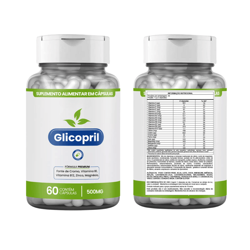 Glicopril 60 cáps - Original - Compre 1 Leve 2 + Frete Grátis - Loja Oficial