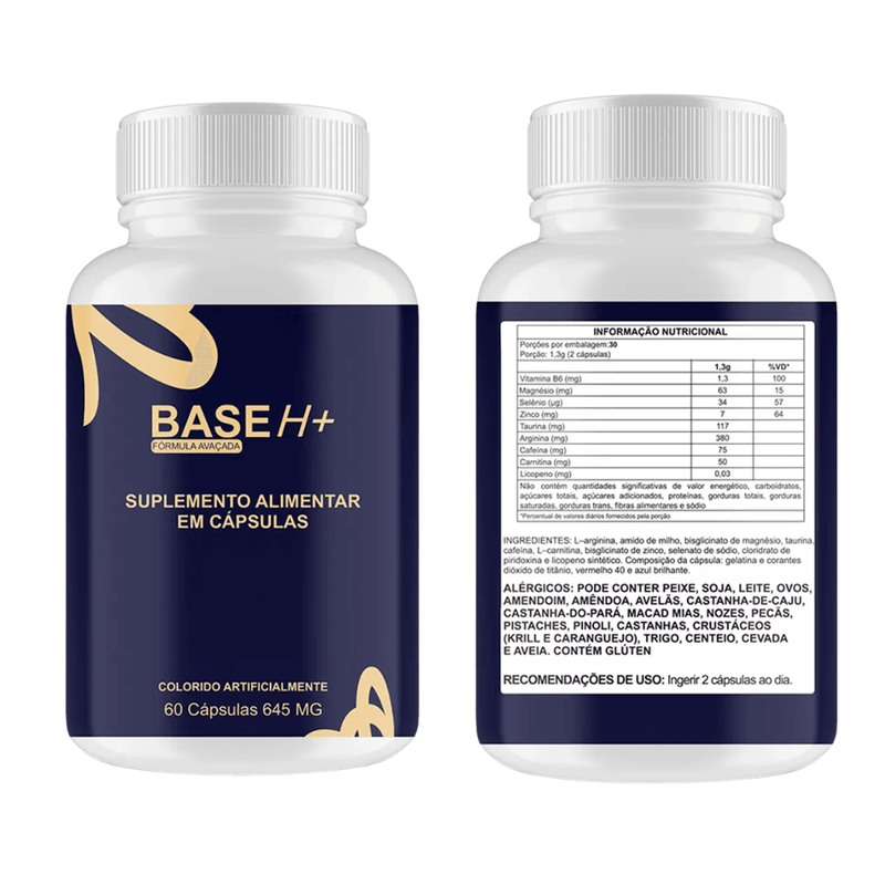 Base H+ – Vitalidade Masculina e Desempenho Máximo - Compre 1 Leve 2 + Frete Grátis