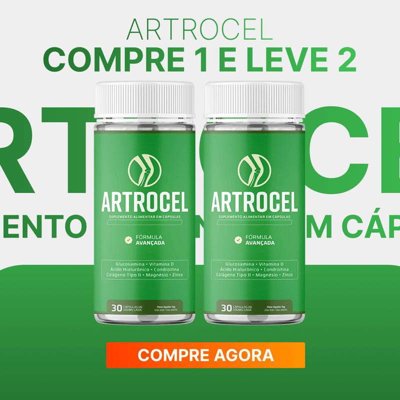 Artrocel 60 cápsulas - Suas articulações merecem o melhor - Compre 1 Leve 2 + Frete Grátis