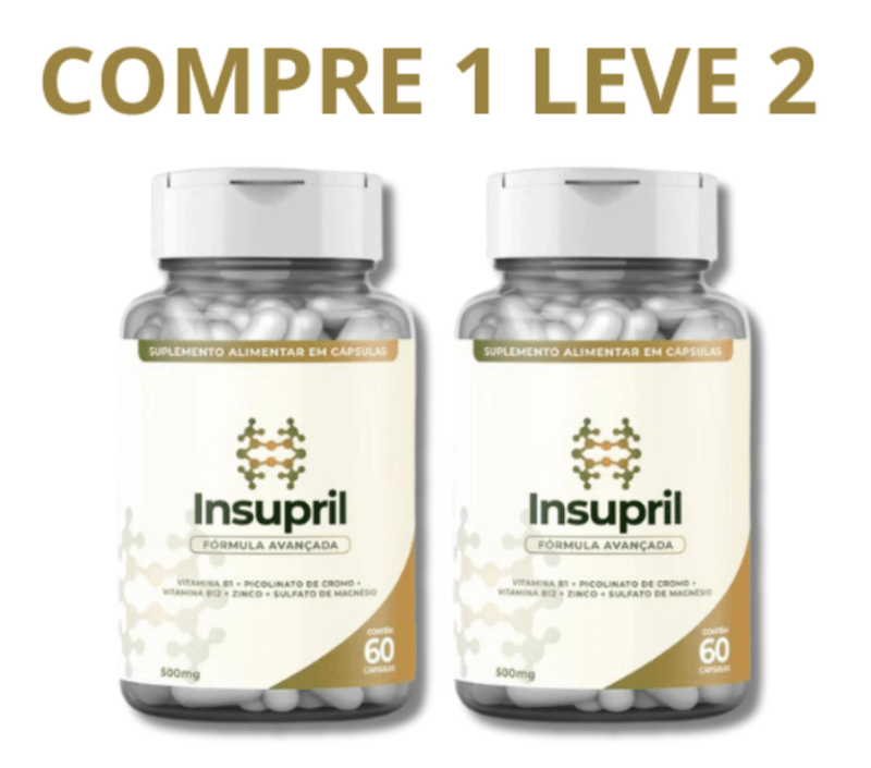 Insupril 60 cáps - Loja Oficial - Controle sua glicemia de forma natural e viva com mais saúde e energia!