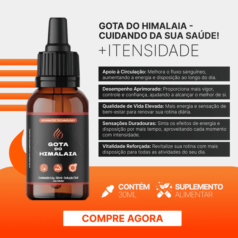 Gota do Himalaia 30ml - O Segredo Quente dos Montes Gelados Compre 1 Leve 3 + Frete Grátis