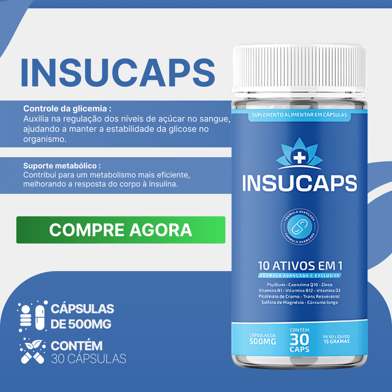 Insucaps 60 cápsulas - Original - COMPRE 1 LEVE 2 + Frete Grátis!