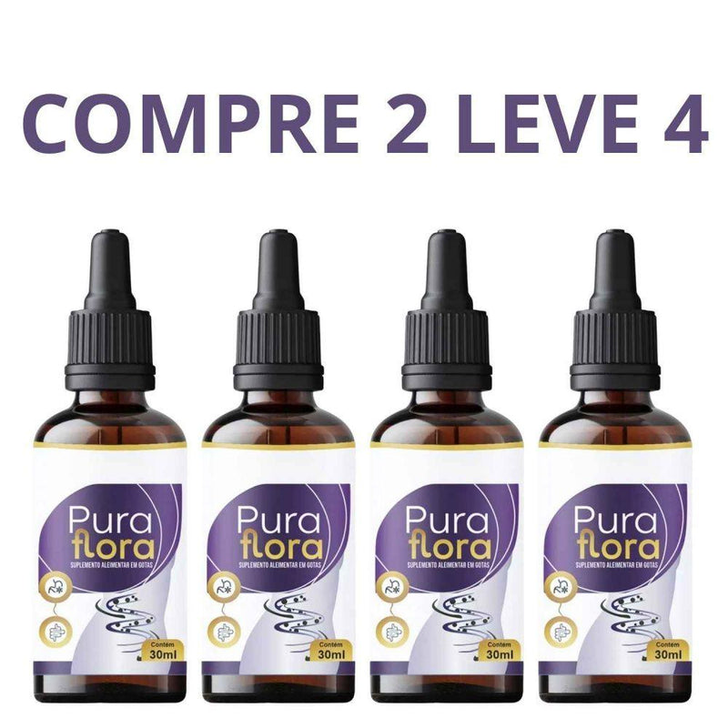 Pura Flora 30ml - Aliado Da Digestão Saudável + Compre 1 Leve 2 + Frete Grátis