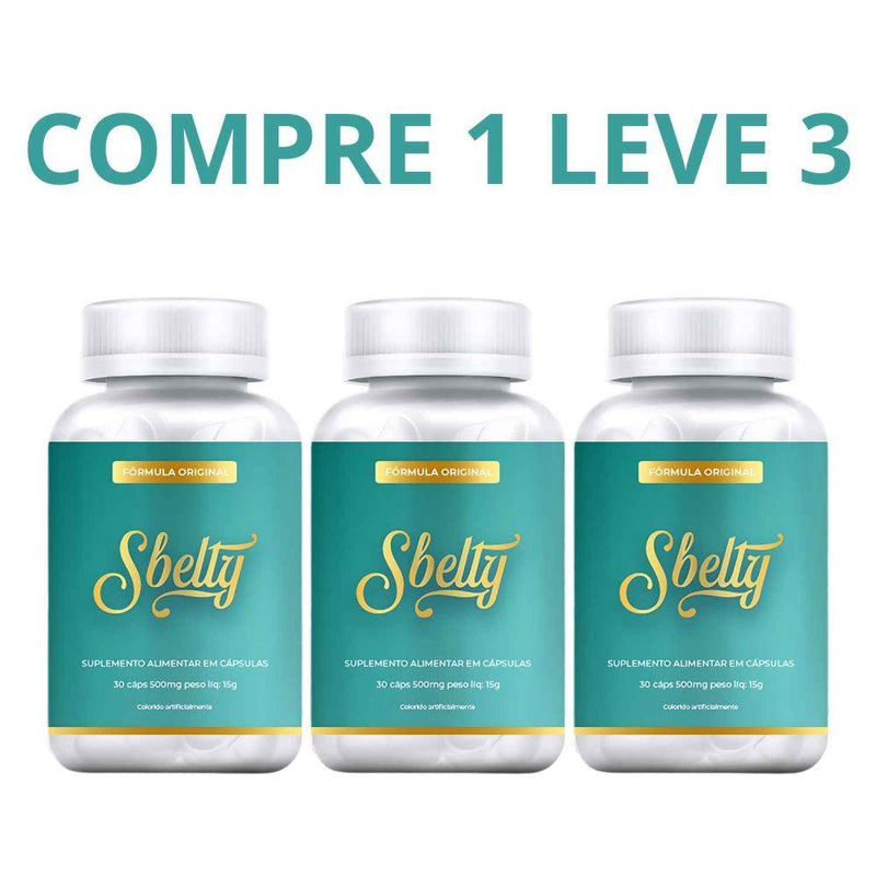 Sbelty 30 Cápsulas - Emagrecimento Rápido e Saudável - Compre 1 Leve 3 + Frete Grátis